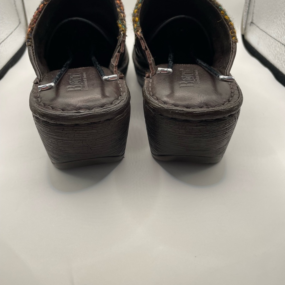 Born Pittina brown leather Slip-On Women's mules size 8 - Picture 5 of 9